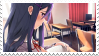 A stamp of Yuri from Doki Doki Literature Club.